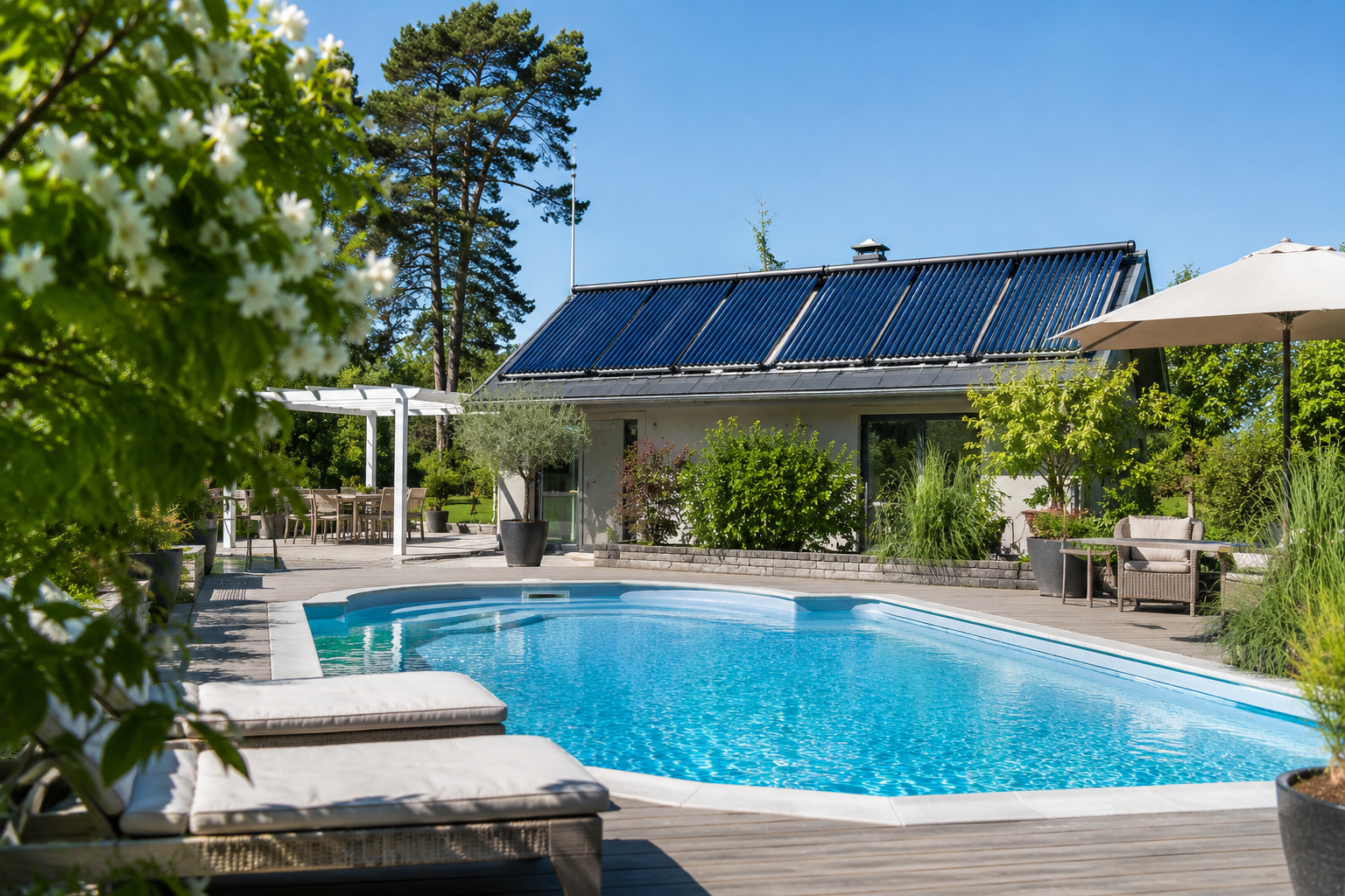 solfångare till pool